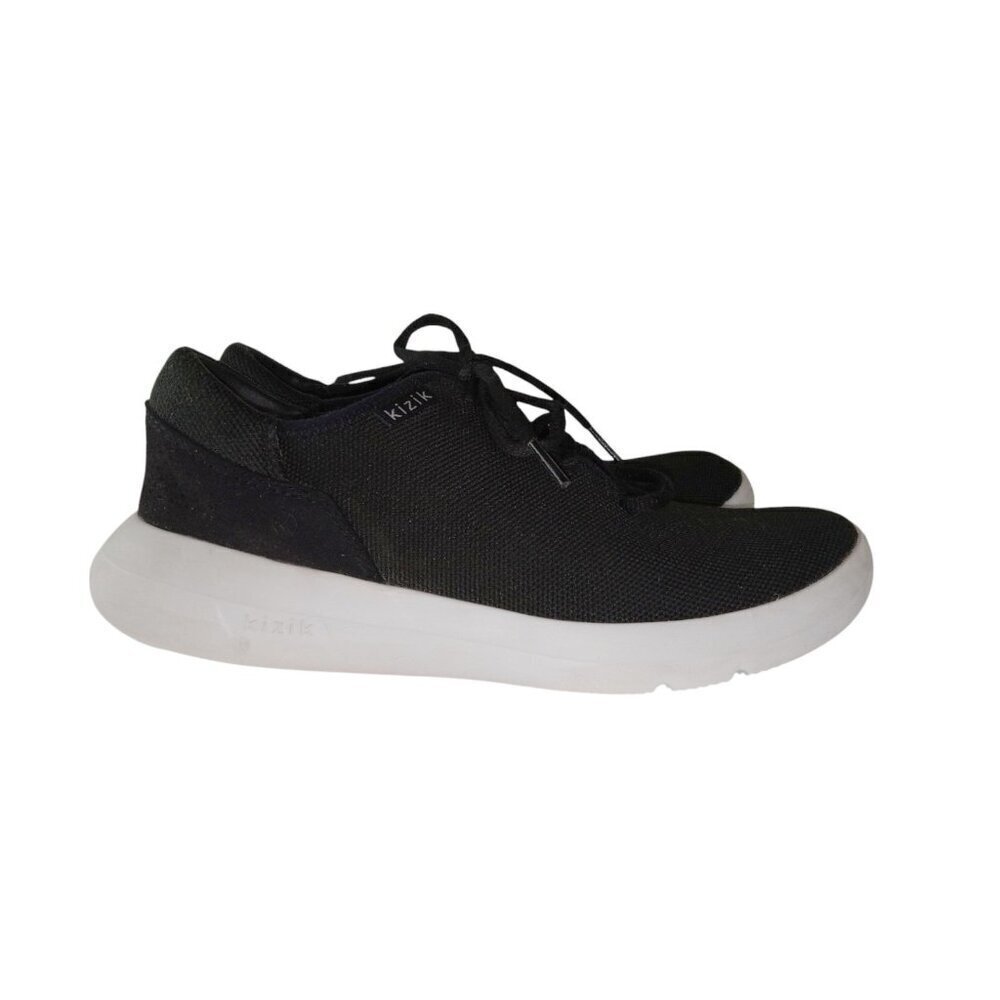Kizik Madrid Eco Knit Shoes Sneakers Mens Size 7 Black Fabric Casual Lace Up